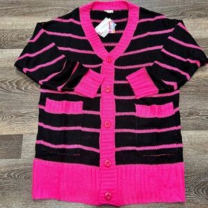 LulaRoe Lucille Cardigan Size Medium NWT Neon Stripes